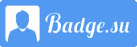 logo badge su blue